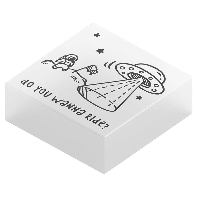 Ластик Berlingo "Aliens", прямоугольный, 28*28*12мм, флуоресцентный 