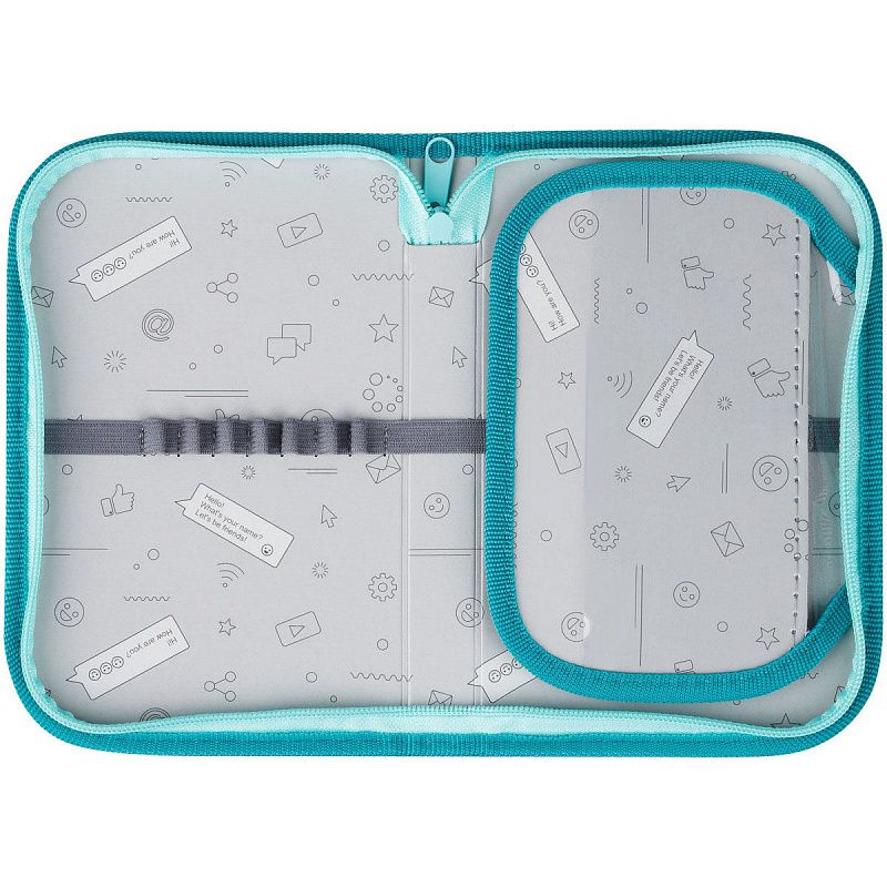 Пенал 1 отделение, 200*130 ArtSpace "Yahoo", доп. секция, ткань 