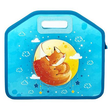 Папка-сумка ЮНЛАНДИЯ, 1 отделение, фетровые ручки, 34х30х11 см, "Moon fox", 270996 