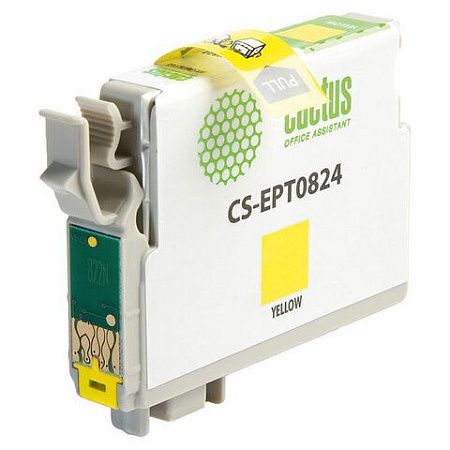 Картридж струйный CACTUS (CS-EPT0824) для EPSON Stylus R270/R390/ RX590, желтый 