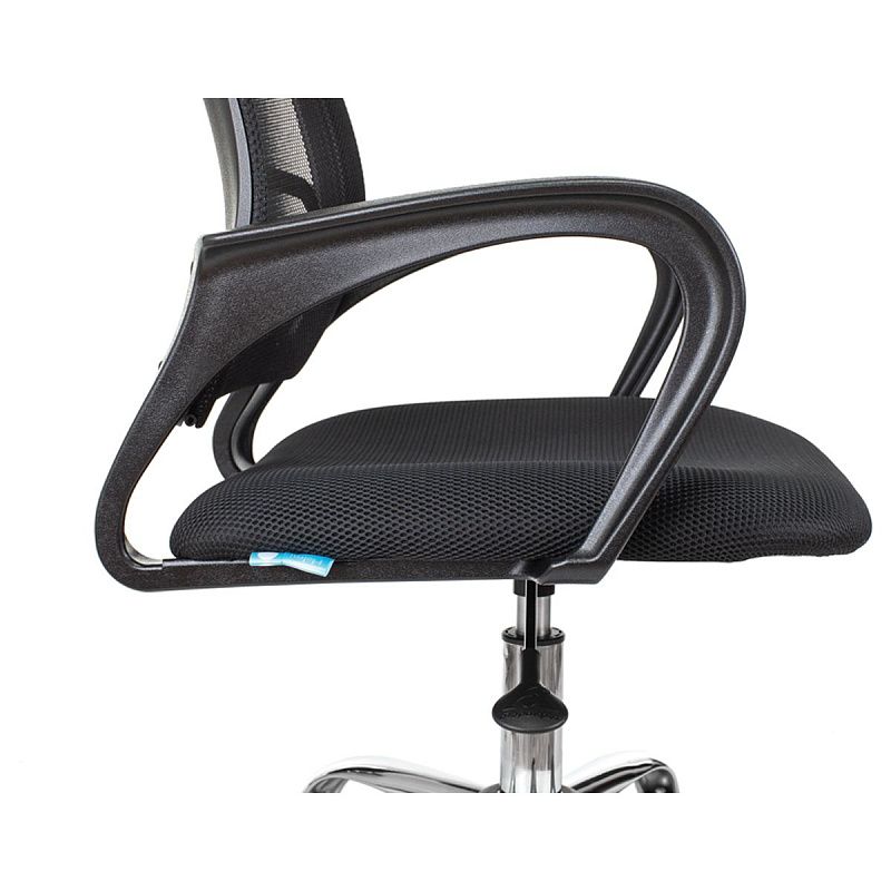 Кресло оператора Helmi HL-M95 R (695) "Airy", СН, спинка сетка черная/сиденье ткань TW черная, пиастра