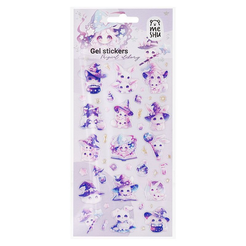 Наклейки гелевые MESHU  "Magical alchemy" , 10*23см, инд. уп., европодвес