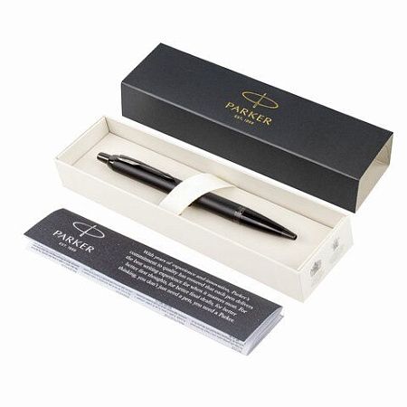 Ручка шариковая PARKER "IM Achromatic Black BT", черный матовый, нержавеющая сталь, синяя, 2127618 
