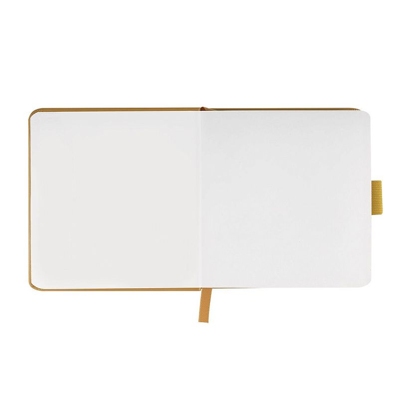 Скетчбук 100л., 120*120 Гамма "Студия", золото, твердая обложка, на резинке, белая, 110г/м2