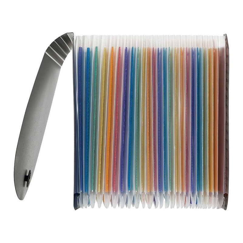 Папка-органайзер для хранения документов СТАММ А4, 25 отделений,  черный 