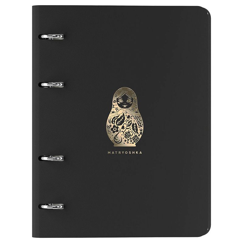 Тетрадь на кольцах А5, 80л. ЛАЙТ, кожзам, Greenwich Line "Matryoshka", тон. блок