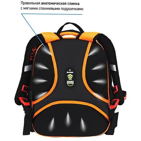 Рюкзак Berlingo Kids "Racing sport" 36*27*12см, 1 отделение, 2 кармана, эргономичная спинка, LED кант 