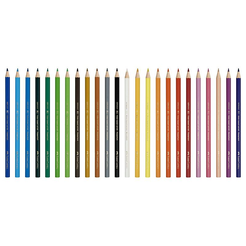 Карандаши цветные Faber-Castell "Замок", 24цв., шестигр., заточ., картон, европодвес