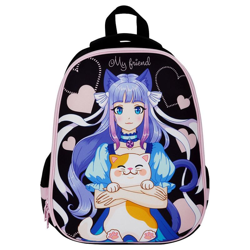 Ранец ArtSpace School Friend "Cool Girl" 39*30*18см, 2 отделения, 2 кармана, анатомическая спинка 