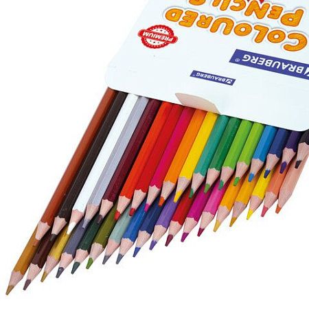 Карандаши цветные BRAUBERG PREMIUM, 36 цветов, пластиковые, шестигранные, грифель мягкий 3 мм, 181669