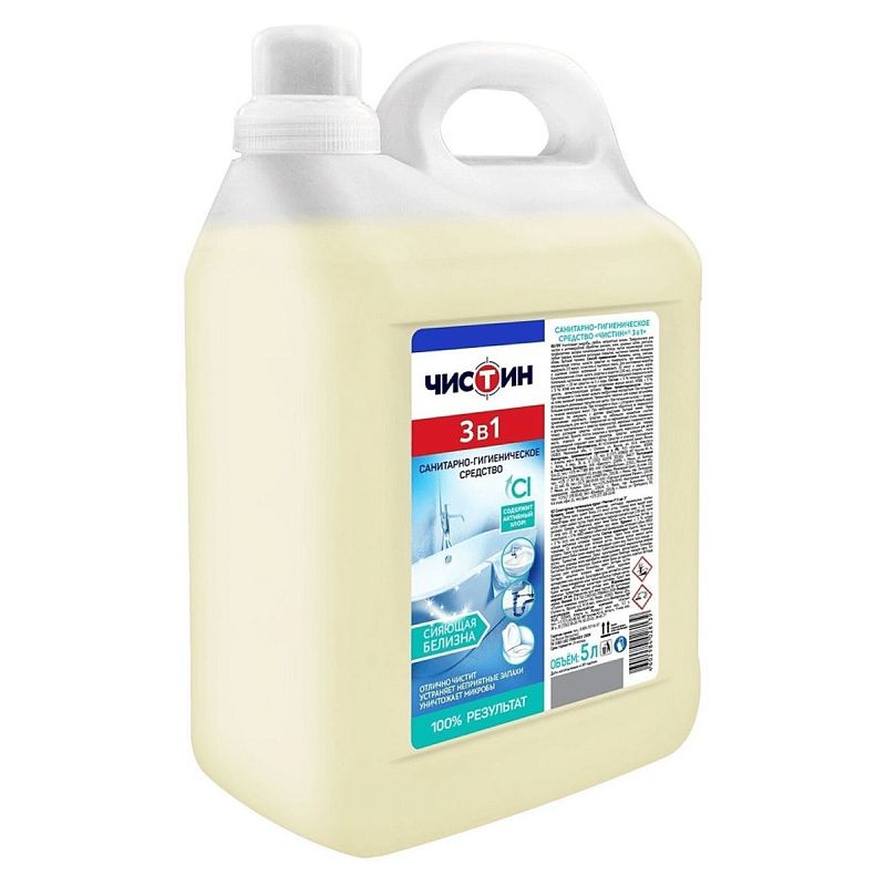 Чистящее средство санитарно-гигиеническое Чистин 3в1, активный хлор, 5л 