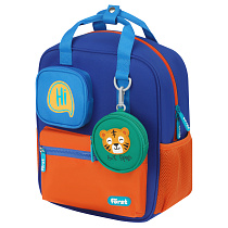 Рюкзак Först F-Kids "Hi, Tiger!" 30,5*25,5*12,5см, 1 отделение, 5 карманов, эргономичная спинка