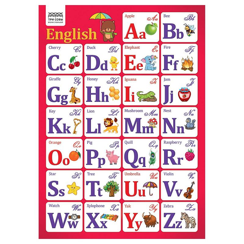 Набор обучающих плакатов ТРИ СОВЫ "Скоро в школу", А4, 4 плаката