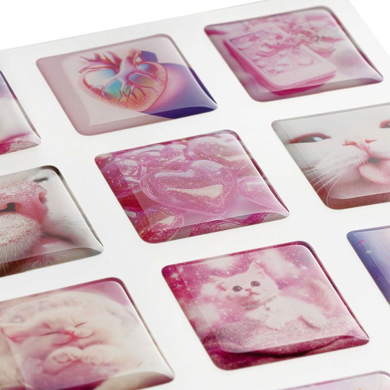 Наклейки гелевые MESHU "Sweet sugar" на телефон, 10,5*14 см., 12 наклеек инд. уп., европодвес