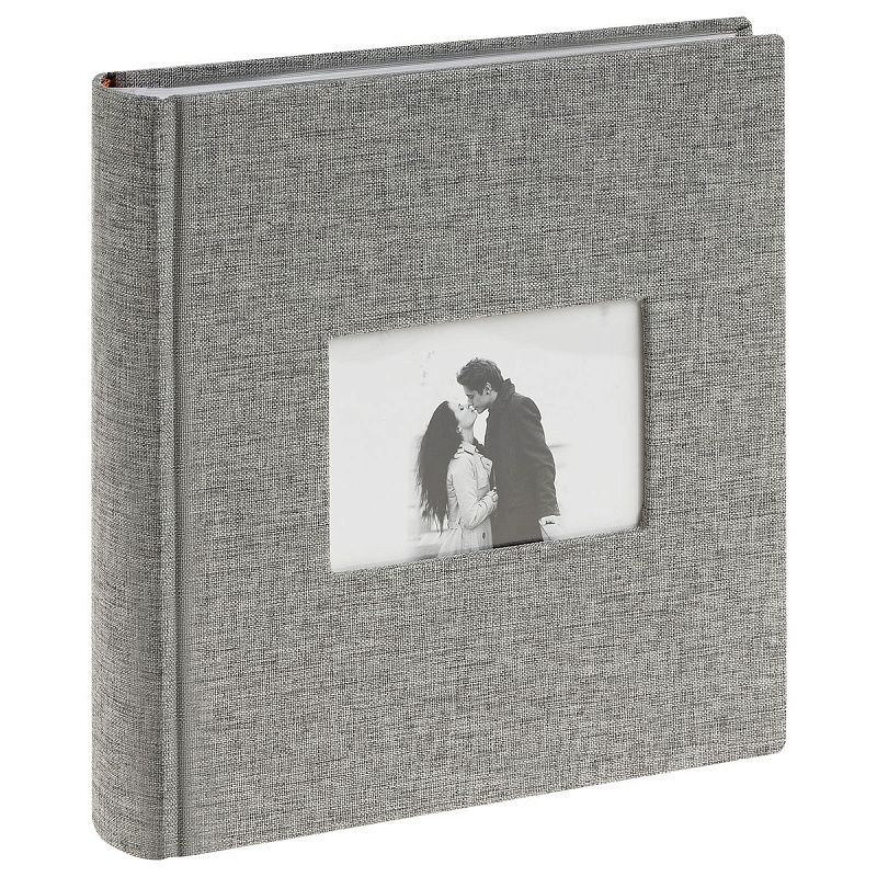Фотоальбом 200 фото 10*15см, ArtSpace "Gray", бумажные страницы, ткань с окном