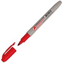 Маркер перманентный Crown "Multi Marker Slim" красный, пулевидный, 2мм