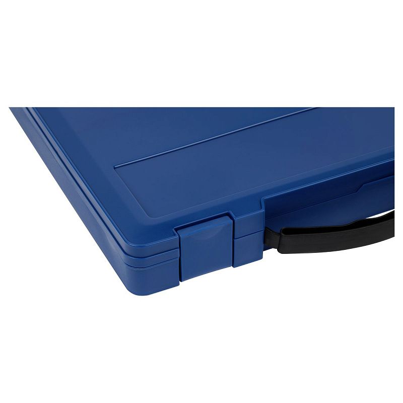 Портфель СТАММ с выдвижной ручкой, 270*350*45мм, синий 