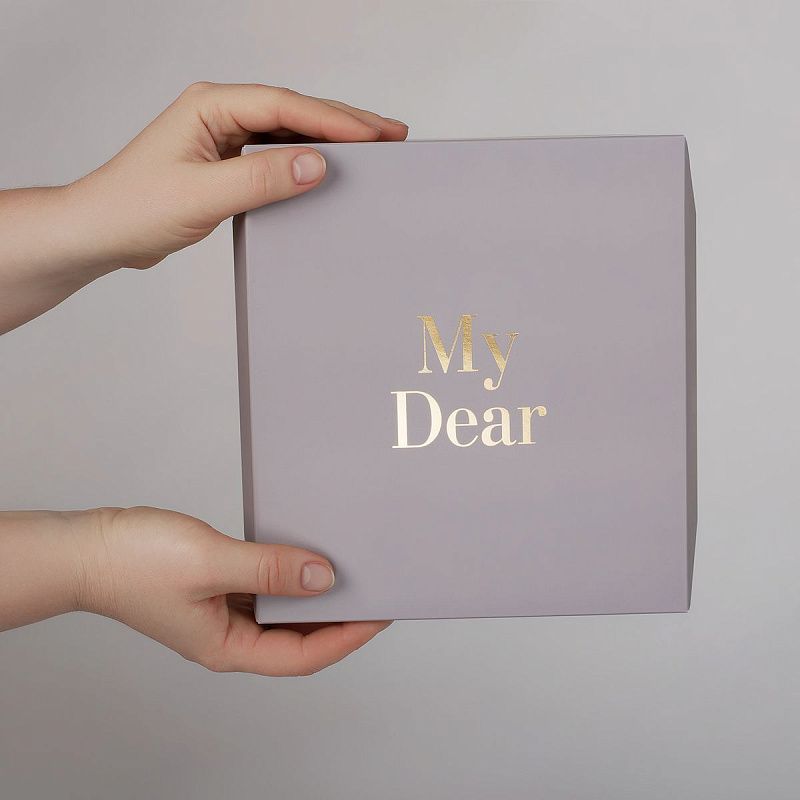 Коробка складная подарочная MESHU "Marble", (20*20*20см), отд фольгой