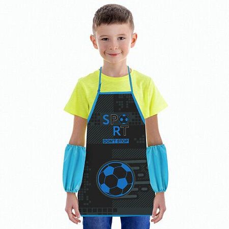 Накидка фартук с нарукавниками для труда ЮНЛАНДИЯ, 46х54 см, "Sport game", 272470 