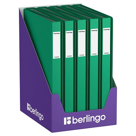 Папка с 40 вкладышами Berlingo "Soft Touch", 25мм, 700мкм, зеленая, с внутр. карманом 