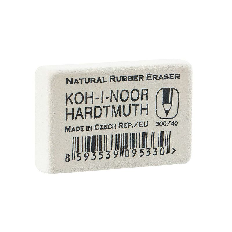 Ластик Koh-I-Noor "Elephant" 300/60, прямоугольный, натуральный каучук, 31*21*8мм, ч/б 