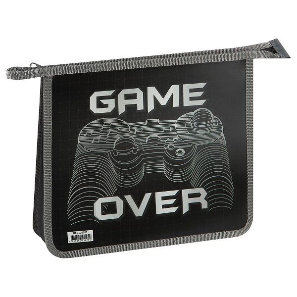 Папка для тетрадей 2 отделения, ArtSpace "Game Over", А5, пластик, на молнии