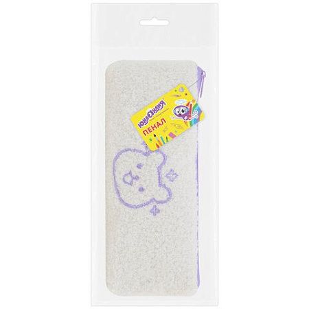 Пенал ЮНЛАНДИЯ, 1 отделение, плюш, Bear, белый, 22x8х5 см, 272270 