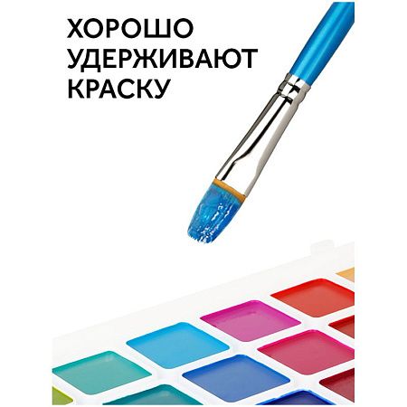 Кисть синтетика Гамма, плоскоовальная №10