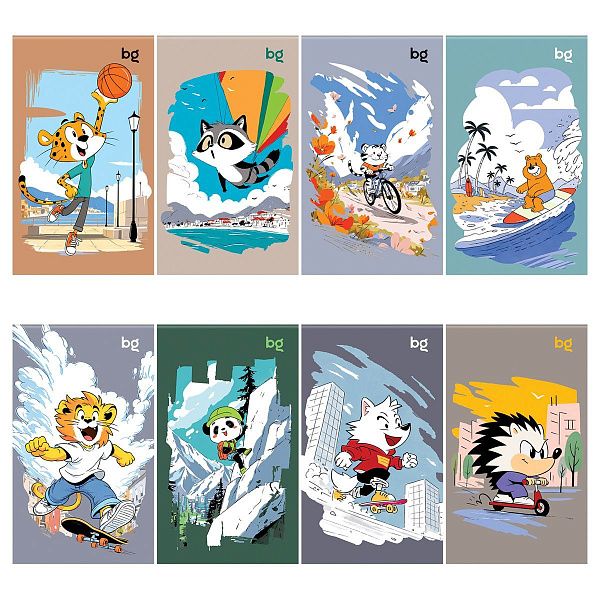 Блокнот А7 48л. на склейке BG "В движении"