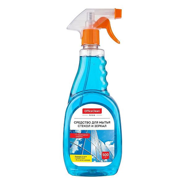 Средство для мытья стекол и зеркал OfficeClean Профессионал, с нашатырным спиртом, 500мл, курок 