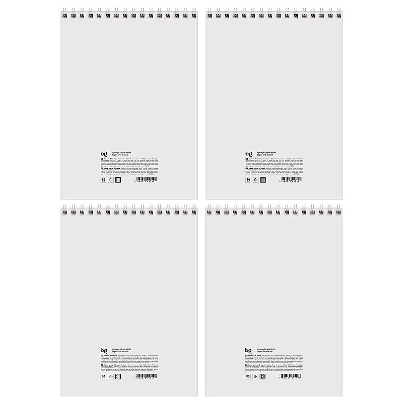 Блокнот А5 60л. на гребне BG "Pet and red", твердая подложка