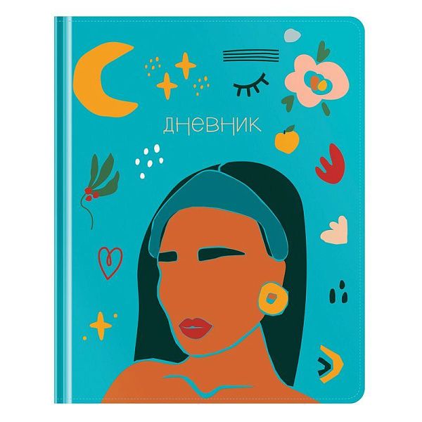 Дневник 1-11 кл. 48л. (твердый) Greenwich Line "Girl", иск. кожа, УФ-печать, конгрев, тиснение фольгой, тон. блок, ляссе