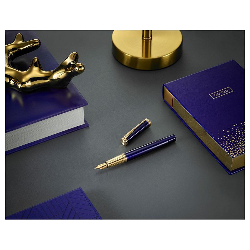 Ручка перьевая Parker "Ingenuity Blue GT" 0,8мм, подарочная упаковка 