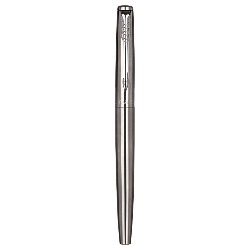 Набор Parker "Jotter Stainless Steel CT": ручка шариковая 1,0мм синяя и ручка перьевая 1,0мм синяя, подарочная упаковка 