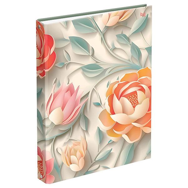 Тетрадь на кольцах А4, 160л., BG "Бумажные цветы", матовая ламинация