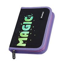 Пенал 1 отделение, 200*140*40 Berlingo "Purple Magic", дополнительная откидная секция, полиэстер