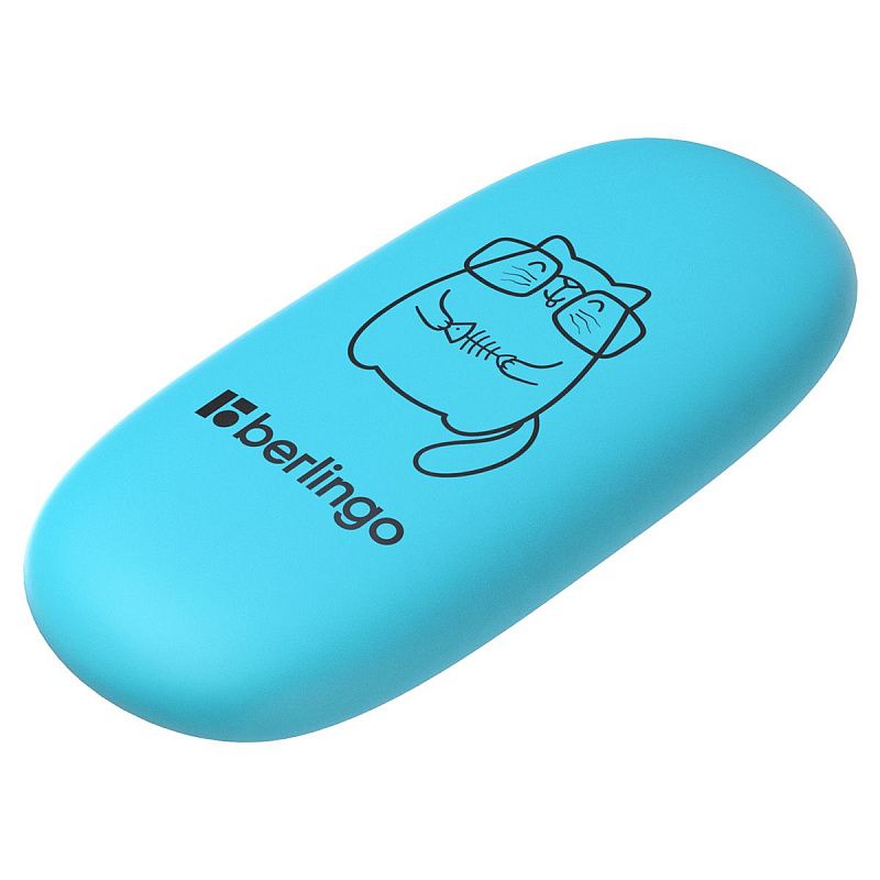 Ластик Berlingo "Lazy Cats", овальный, термопластичная резина, 49*23*9мм 