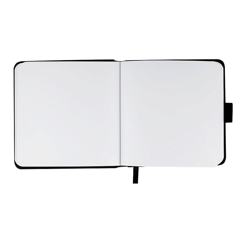 Скетчбук 100л., 120*120 Гамма "Студия", черный, твердая обложка, на резинке, белая, 110г/м2