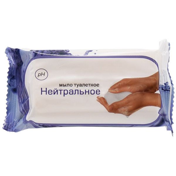 Мыло туалетное ММЗ "Нейтральное", Марка "Н", флоу-пак, 100г (без маркировки) 
