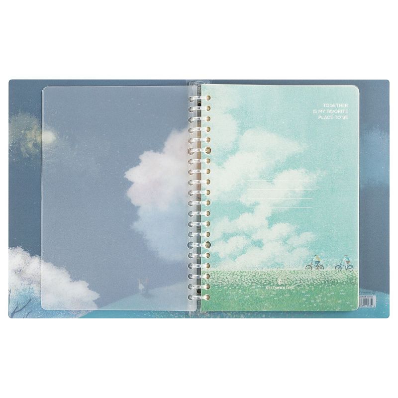 Тетрадь на кольцах А5, 80л., Greenwich Line "Beautiful place", пластиковая обложка, с разделителями