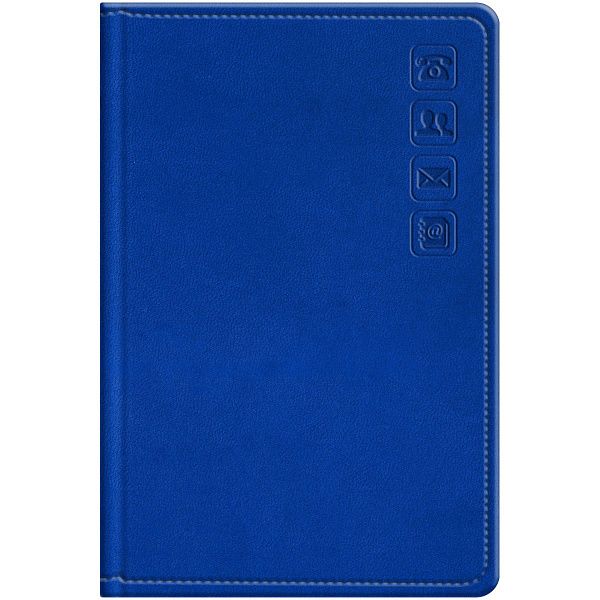 Телефонная книга А7, 64л., кожзам, BG "Winner. Bright blue", с вырубкой