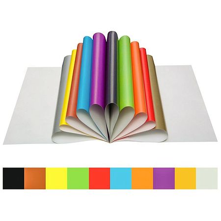 Цветная бумага мелованная А4, ArtSpace, 10л., 10цв., "Волшебная. Снегирь"