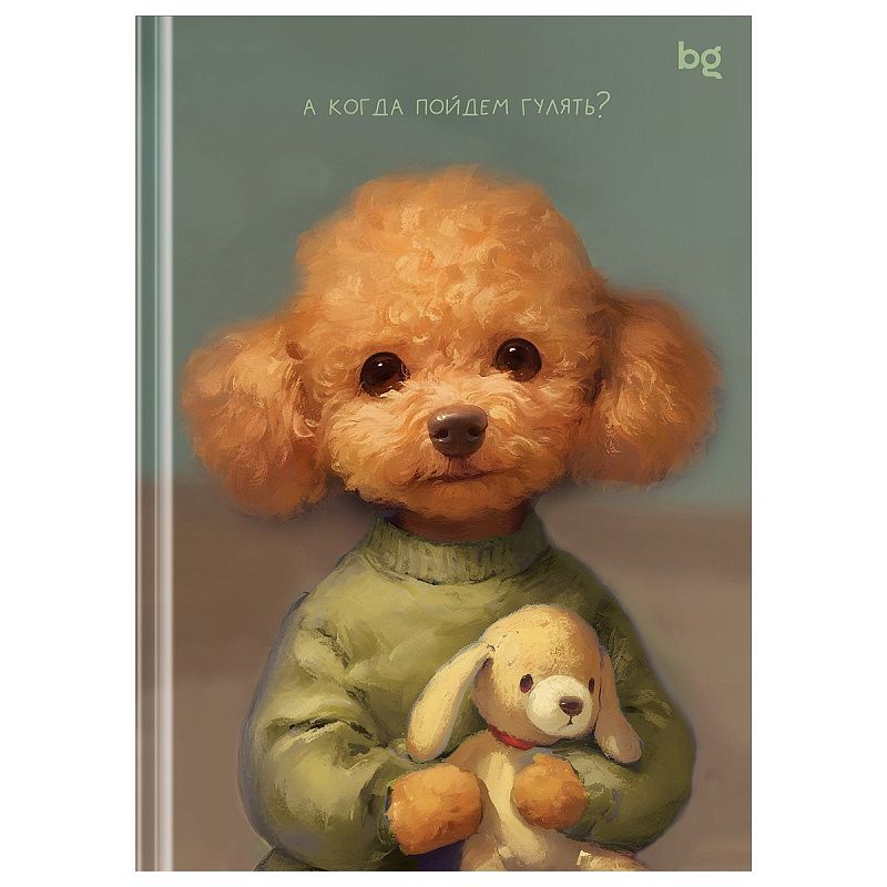 Бизнес-блокнот А6, 64л., евроформат, BG "Смешные друзья", soft-touch ламинация