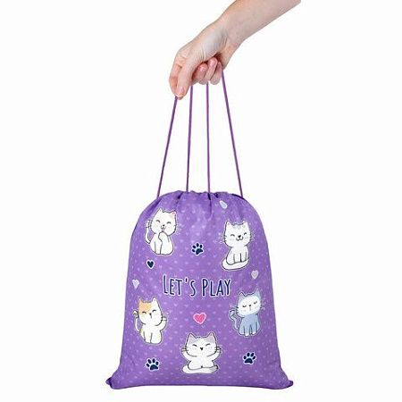 Мешок для обуви BRAUBERG KIDS, с петлей, 42х34 см, "Playing kittens", 272413 