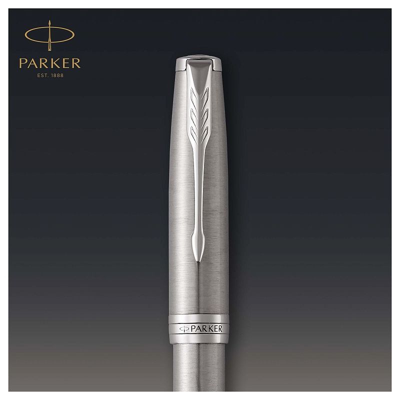 Ручка перьевая Parker "Sonnet Stainless Steel CT" 0,8мм, подарочная упаковка 