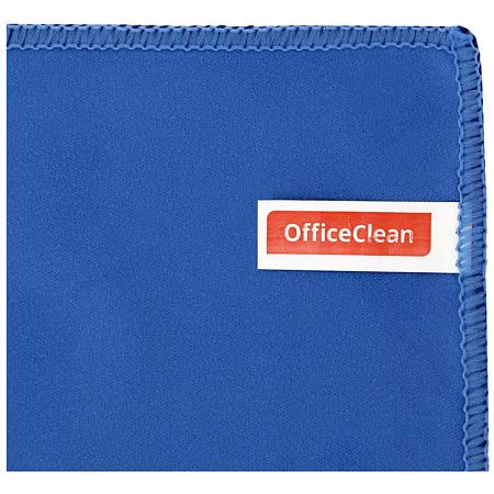 Салфетка для оптики и стекла OfficeClean "Стандарт" микрофибра, 30*30см, синяя