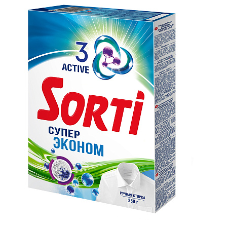 Порошок для ручной стирки Sorti "Супер Эконом", 350г 