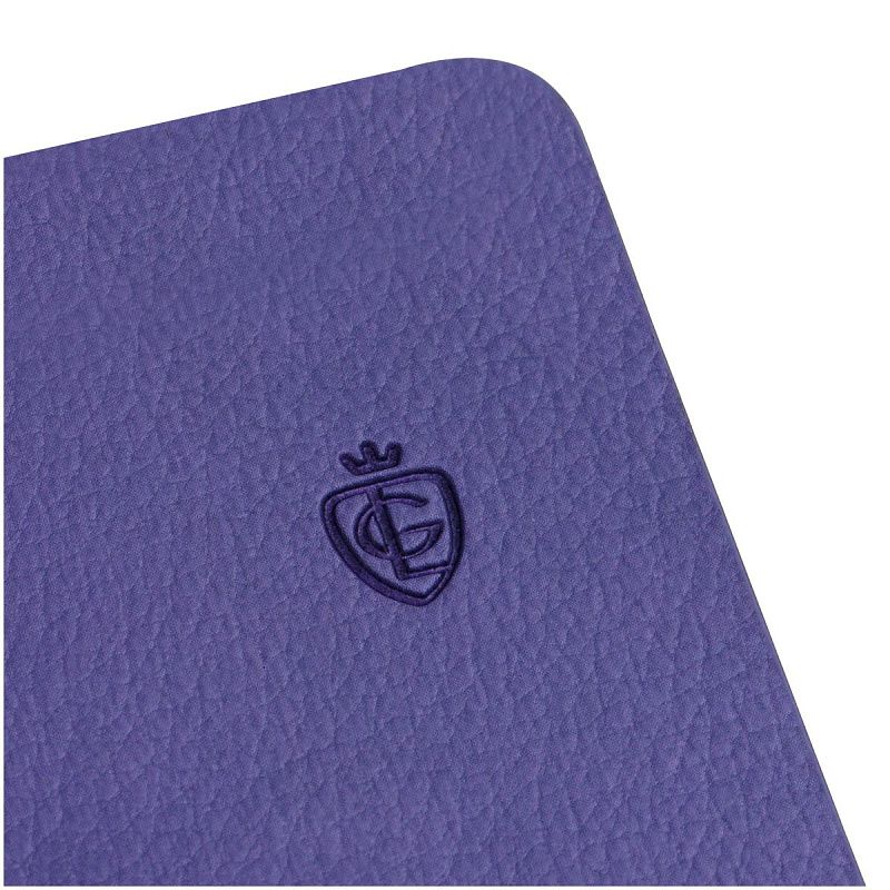 Записная книжка А6 80л. ЛАЙТ, кожзам, Greenwich Line "Classic. Lilac", с резинкой, фактурное тиснение, блок в клетку