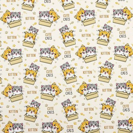 Бумага упаковочная "Funny Animals", 70x100 см, 10 дизайнов ассорти, ЗОЛОТАЯ СКАЗКА, 591917