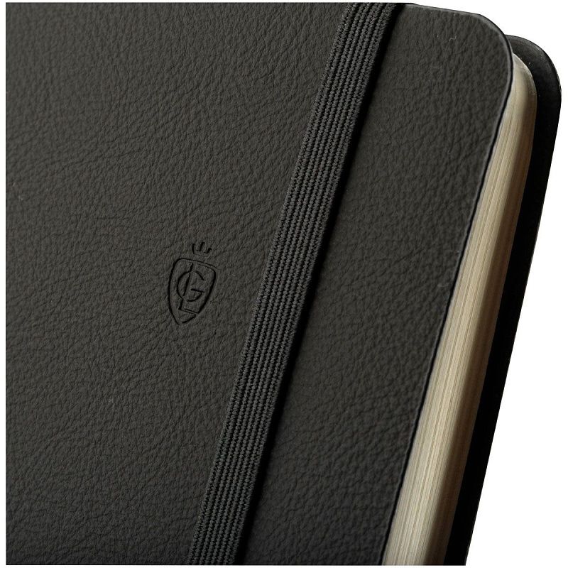 Записная книжка А5 96л. ЛАЙТ, кожзам, Greenwich Line "Classic. Black", с резинкой, блок без линовки